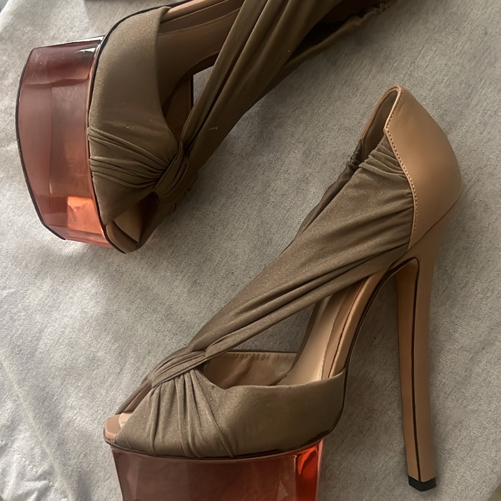 Fendi Cinderella Platform Lucite Heels